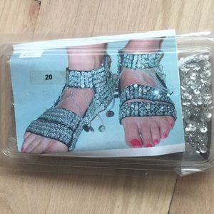 Belly Dancing Shoes -Silver and Black